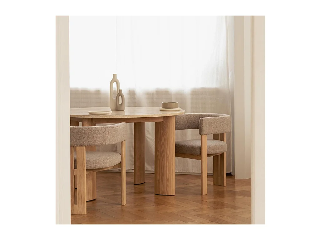 Chaise de salle à manger 57x53x70 cm Crème Harris