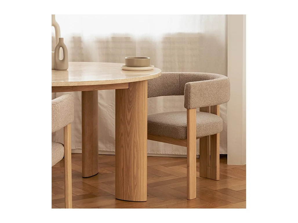 Chaise de salle à manger 57x53x70 cm Crème Harris