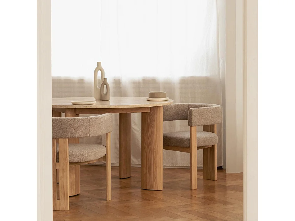 Chaise de salle à manger 57x53x70 cm Crème Harris