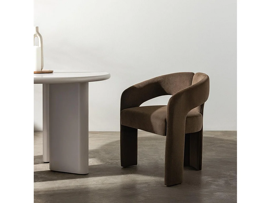 Cadeira estofada 62x56x77 cm mocha Joel