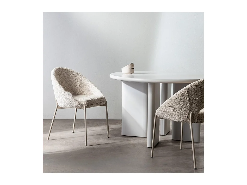 Stuhl 83x63x57 cm beige Dean
