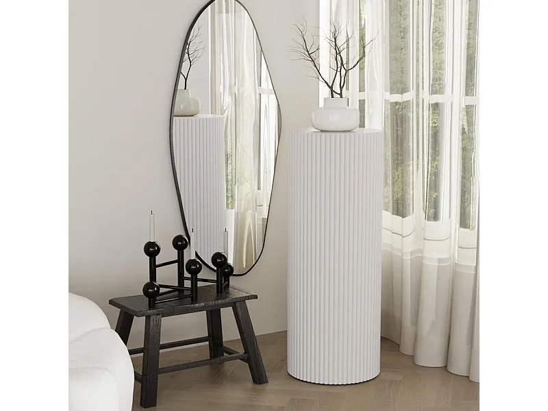 Beistelltisch 30x30x80 cm Grau-Beige RYU