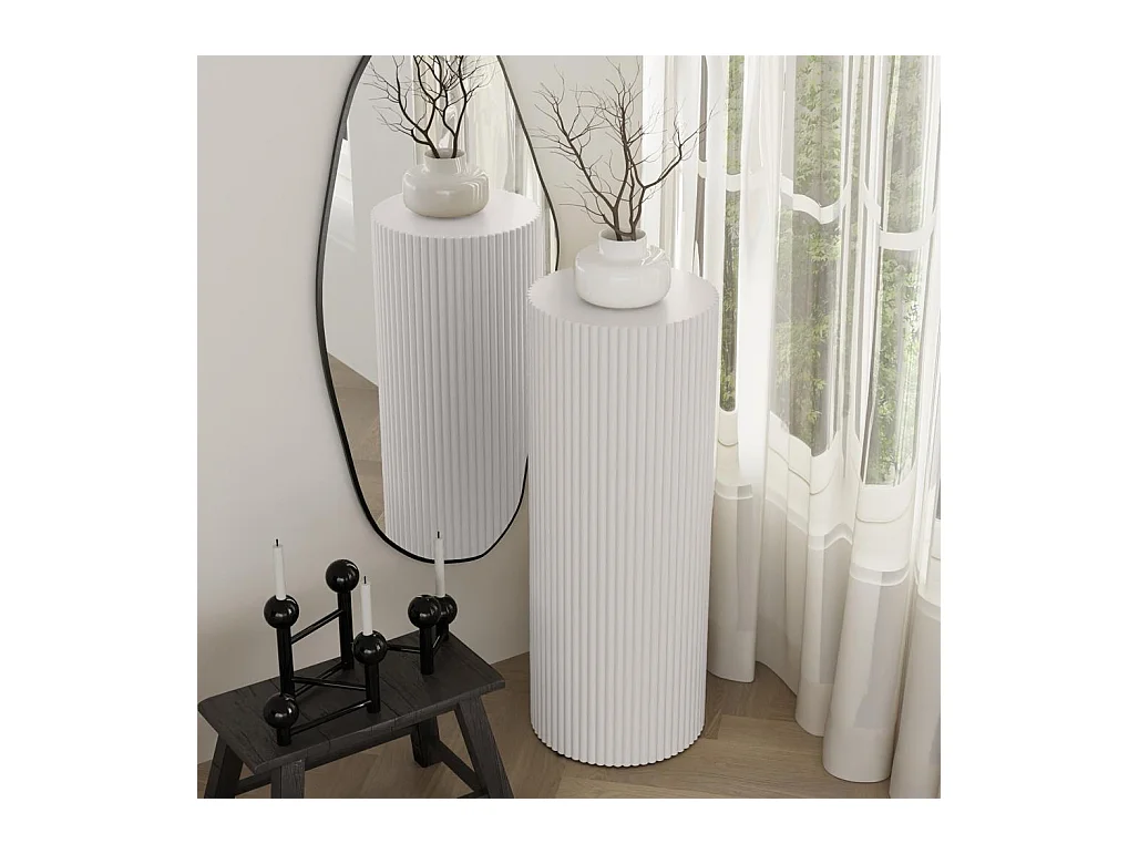 Beistelltisch 30x30x80 cm Grau-Beige RYU