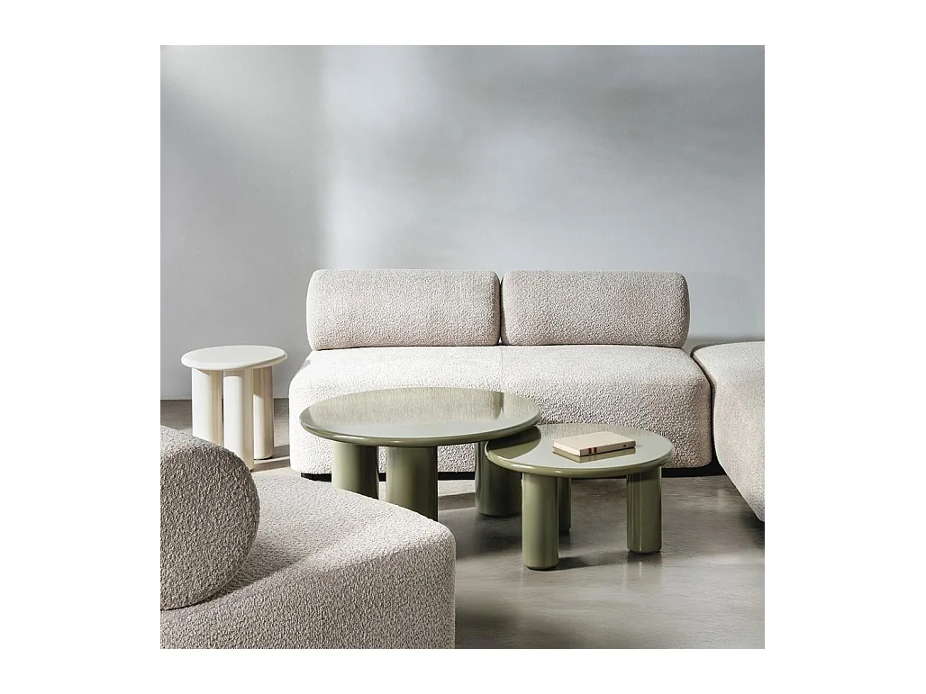 Mesa auxiliar 40x40x45 cm crema Lola