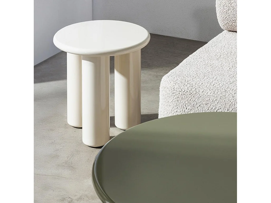 Bijzettafel 40x40x45 cm crème Lola