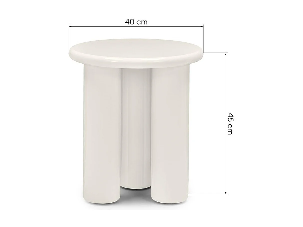 Bijzettafel 40x40x45 cm crème Lola