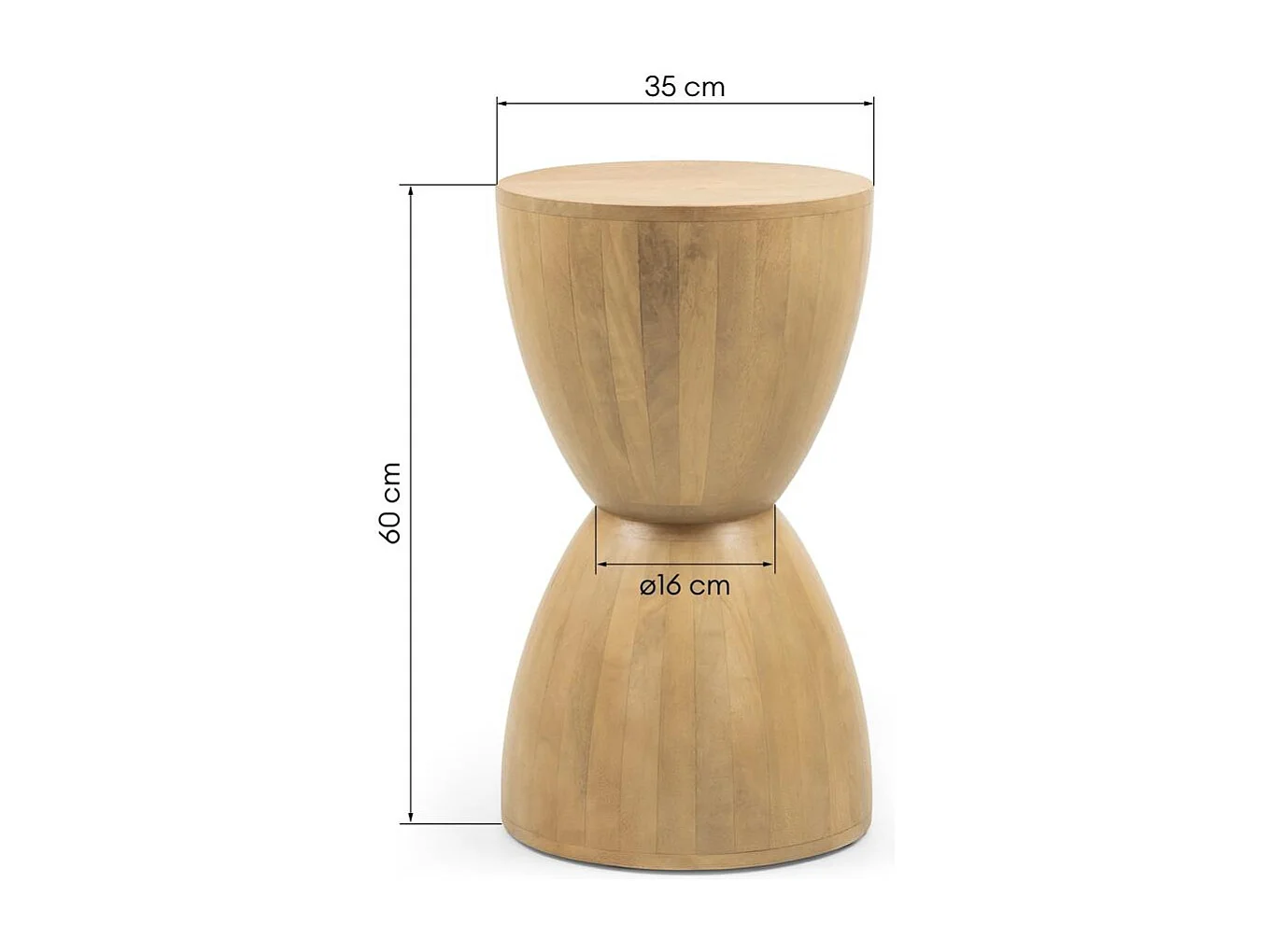 Table d'appoint 35x35x60 cm bois naturel HORSA