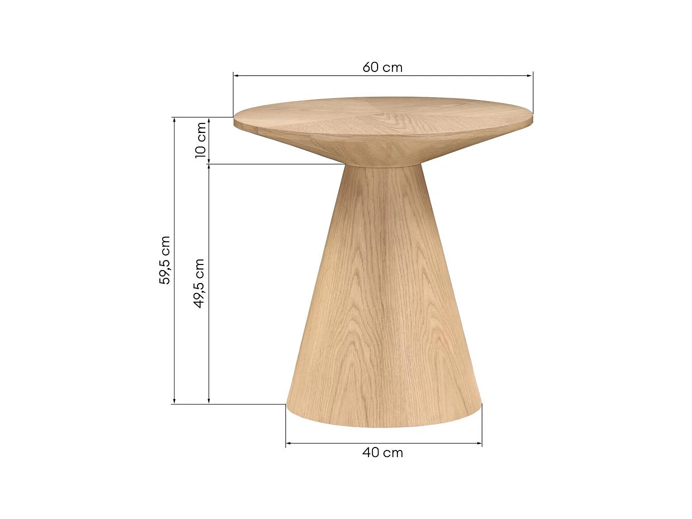 Beistelltisch 60x60x59,5 cm Eiche Orb