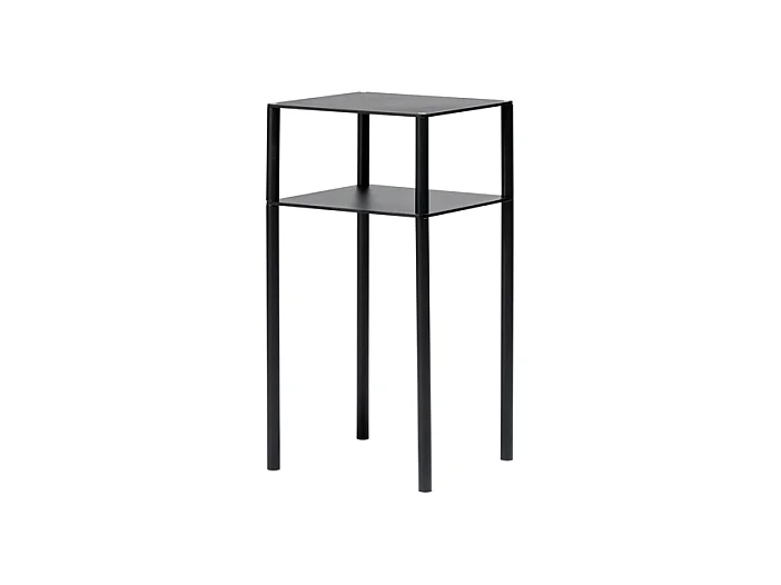 Mesa auxiliar 0.3x0.3x0.6 m negra Tensio 2 piso flexible