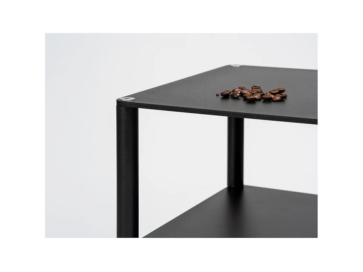 Mesa auxiliar 0.3x0.3x0.6 m negra Tensio 2 piso flexible