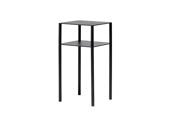 Mesa auxiliar 0.3x0.3x0.6 m negra Tensio 2 piso flexible