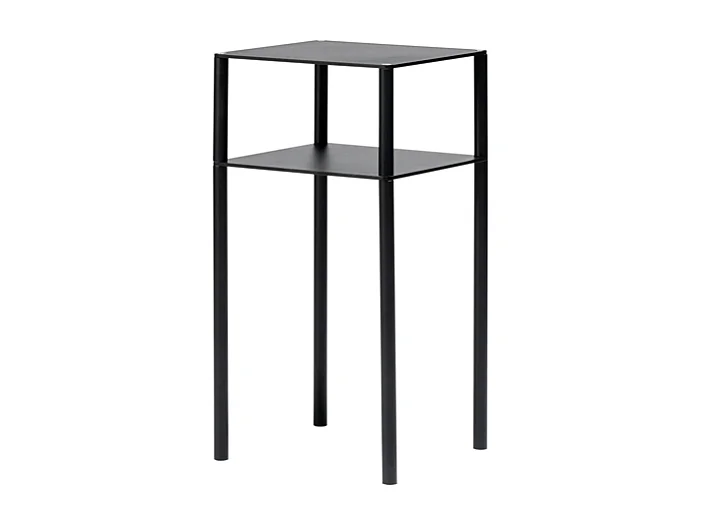 Mesa lateral 0,3x0,3x0,6 m preta Tensio 2 piso flexível