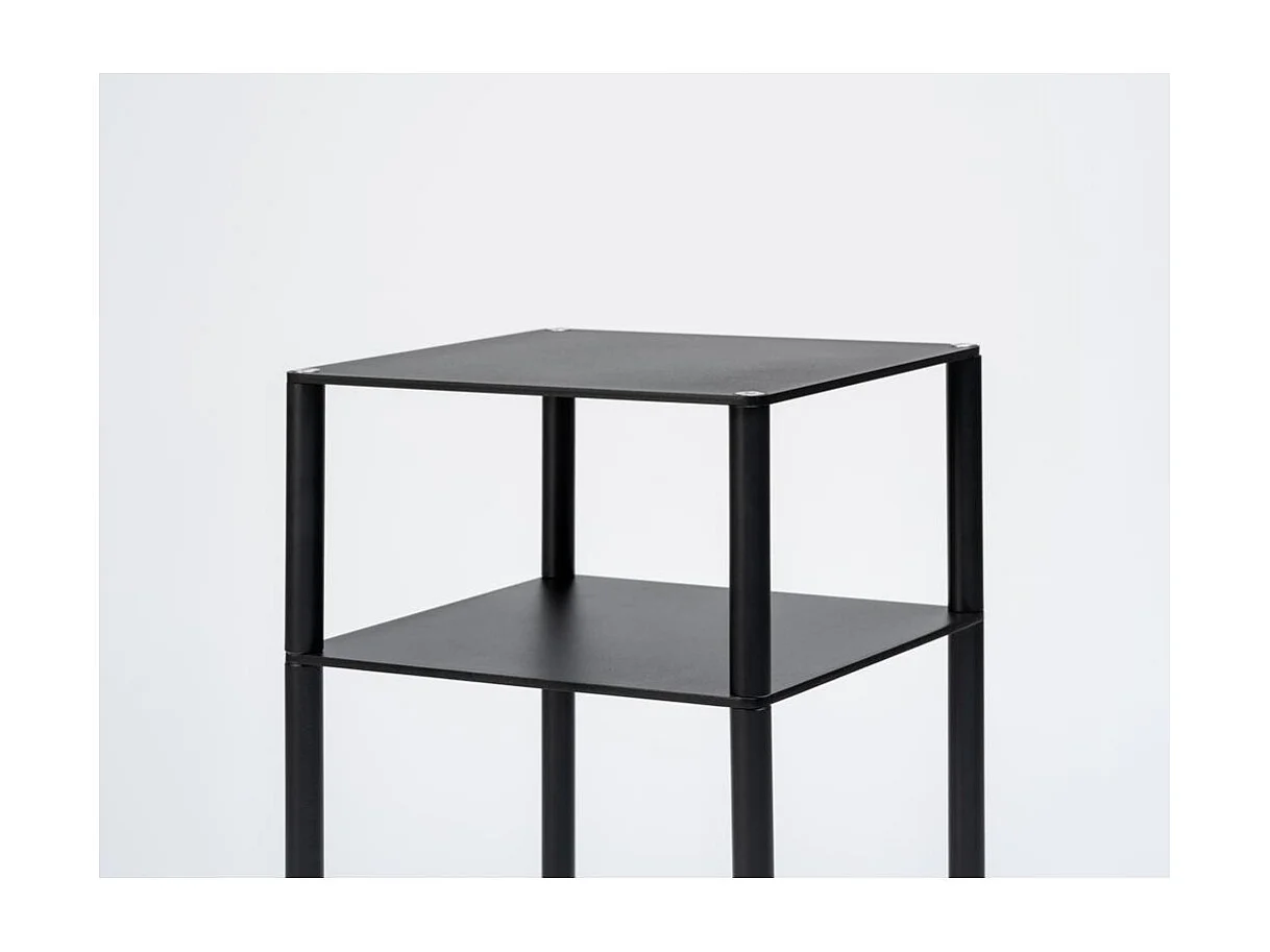 Mesa lateral 0,3x0,3x0,6 m preta Tensio 2 piso flexível