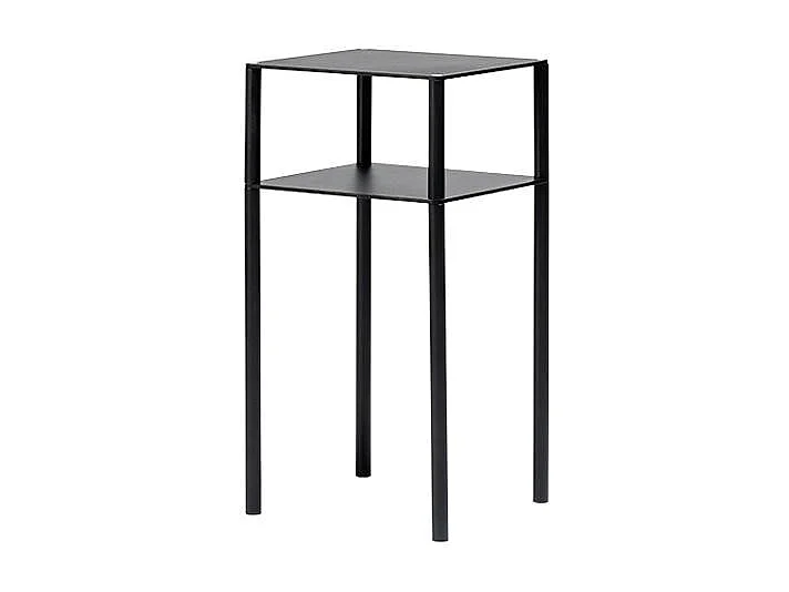 Mesa lateral 0,3x0,3x0,6 m preta Tensio 2 piso flexível