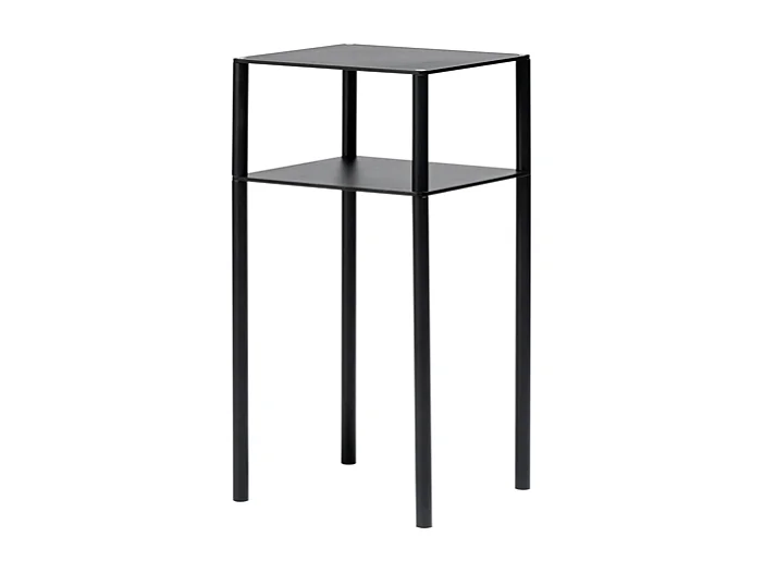 Mesa lateral 0,3x0,3x0,6 m preta Tensio 2 piso flexível