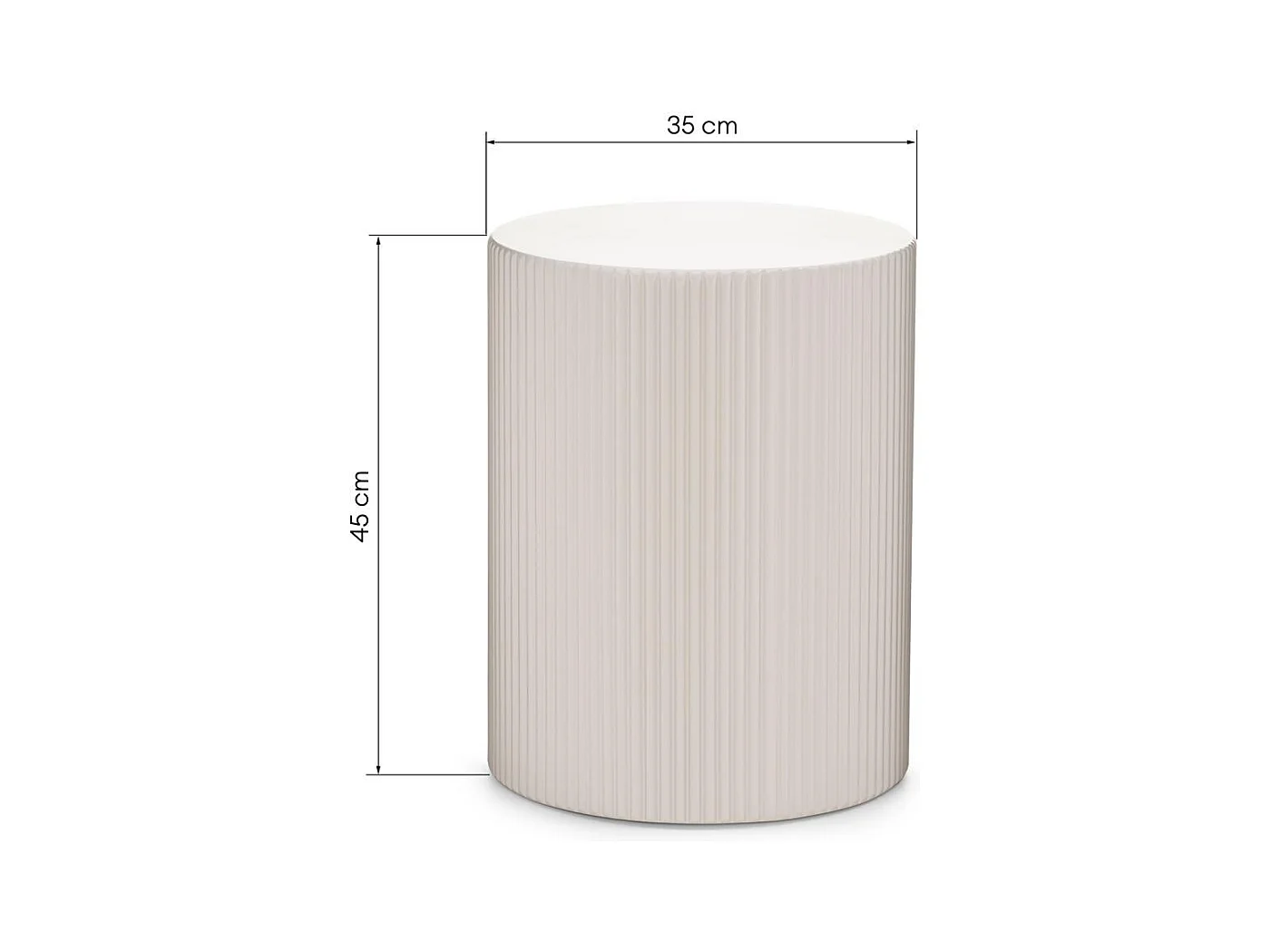 Beistelltisch 35x35x45 cm grau-beige RYU