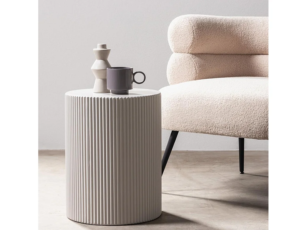 Bijzettafel 35x35x45 cm grijs-beige RYU