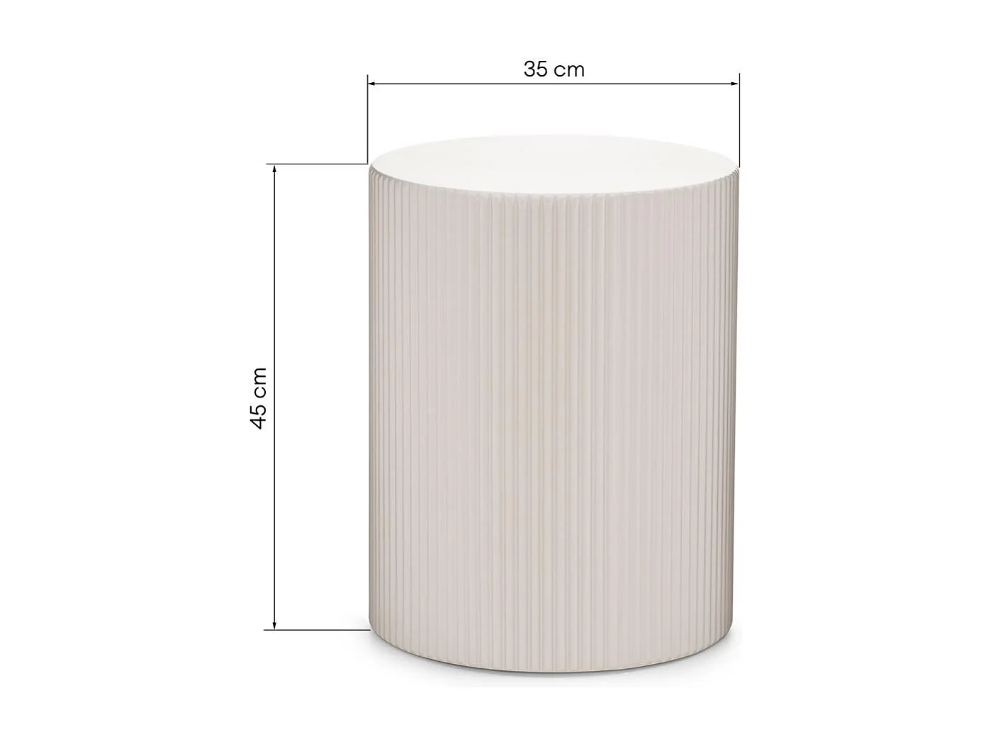 Bijzettafel 35x35x45 cm grijs-beige RYU