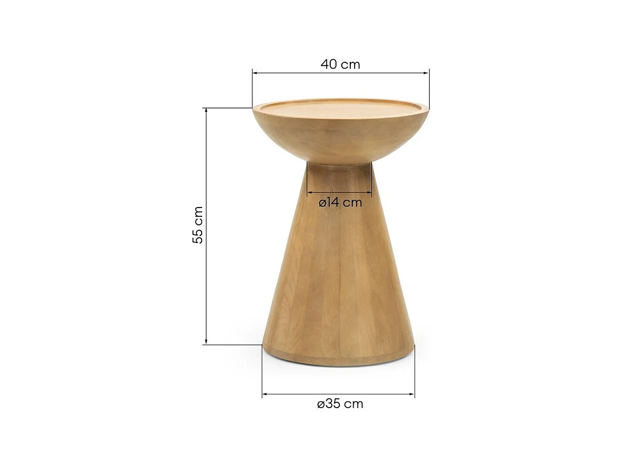 Beistelltisch 40x40x55 cm natur TURI