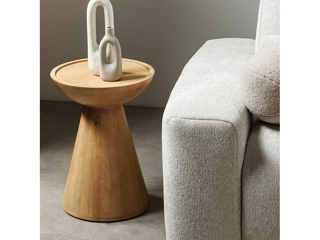 Table d'appoint 40x40x55 cm naturelle TURI