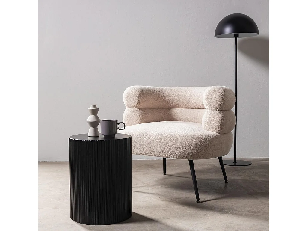 Table d'appoint 35x35x45 cm noire RYU