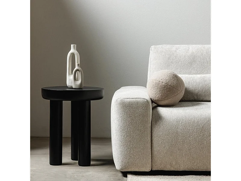 Mesa lateral 50x50x60 cm preta lungo