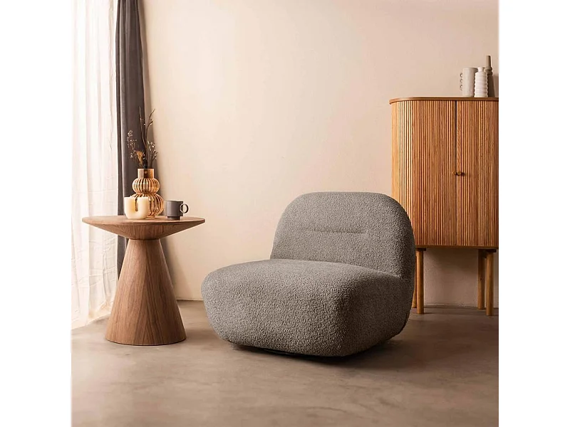 Lounge stoel 73x82x83 cm lichtgrijs Bochic