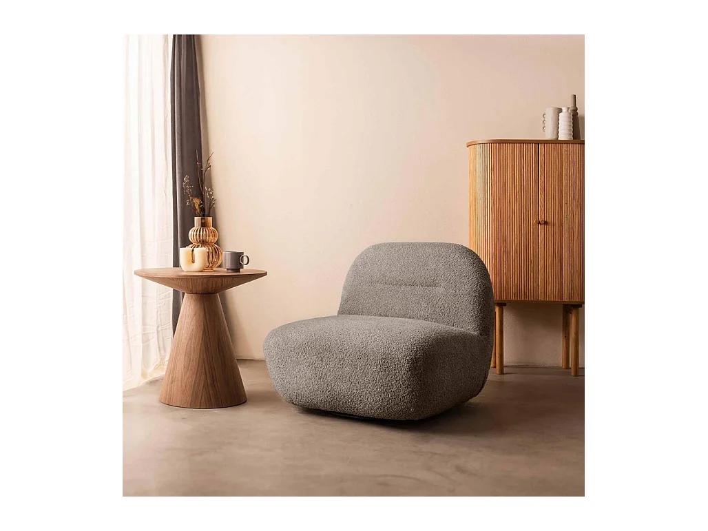 Loungesessel 73x82x83 cm hellgrau Bochic