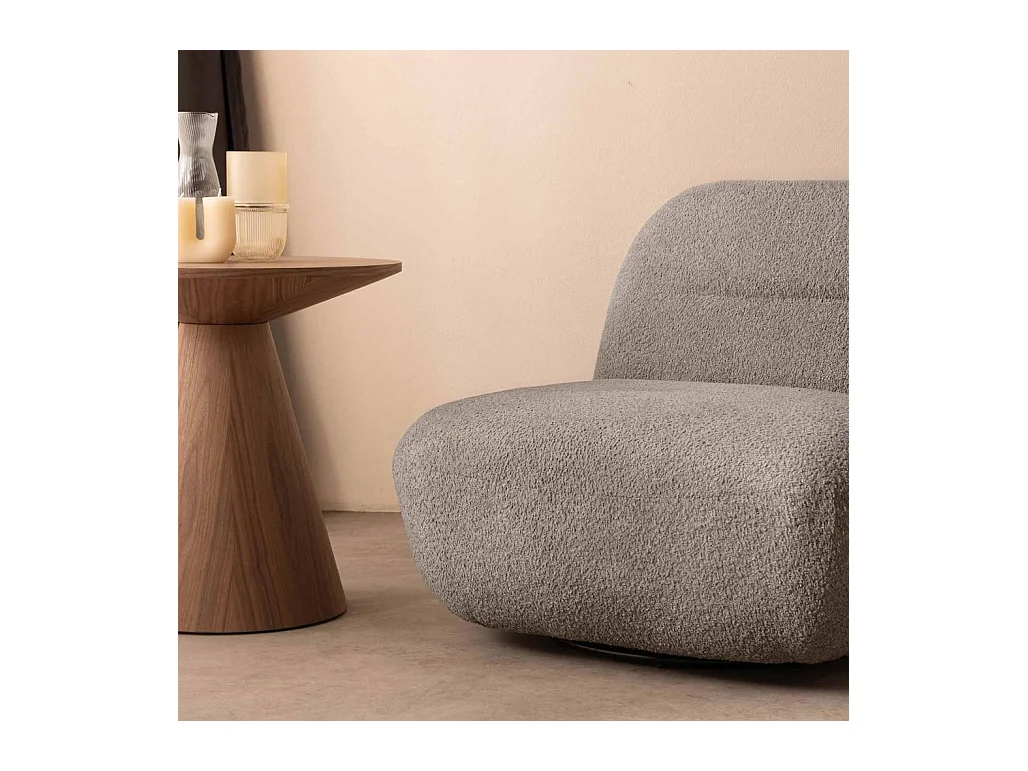 Loungesessel 73x82x83 cm hellgrau Bochic