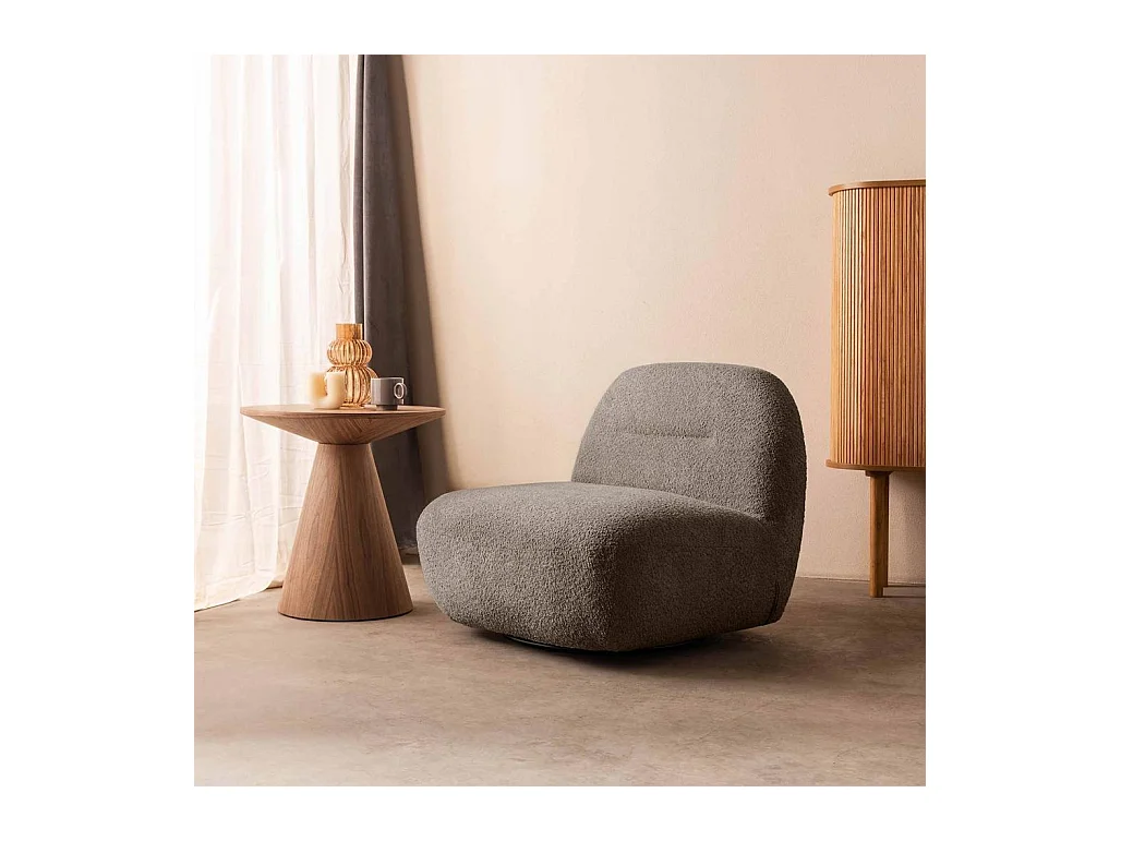 Loungesessel 73x82x83 cm hellgrau Bochic