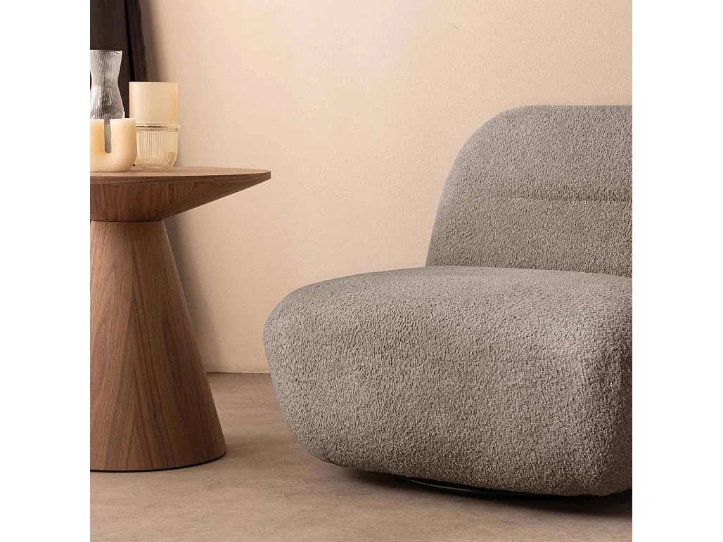 Loungesessel 73x82x83 cm hellgrau Bochic