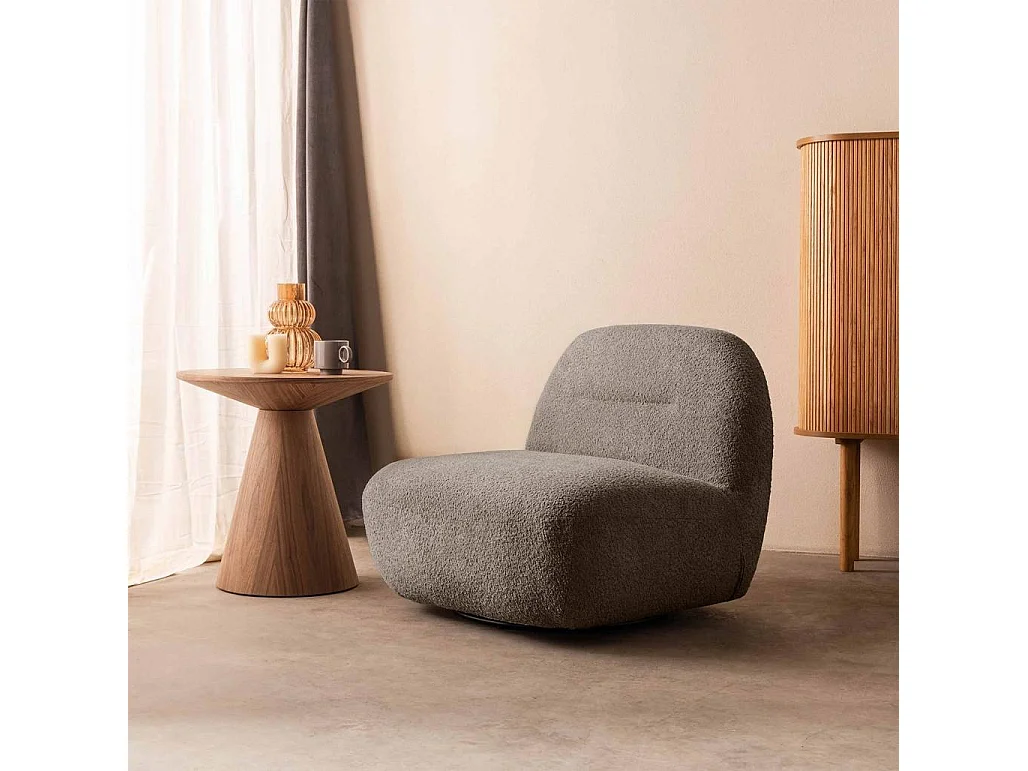 Loungesessel 73x82x83 cm hellgrau Bochic