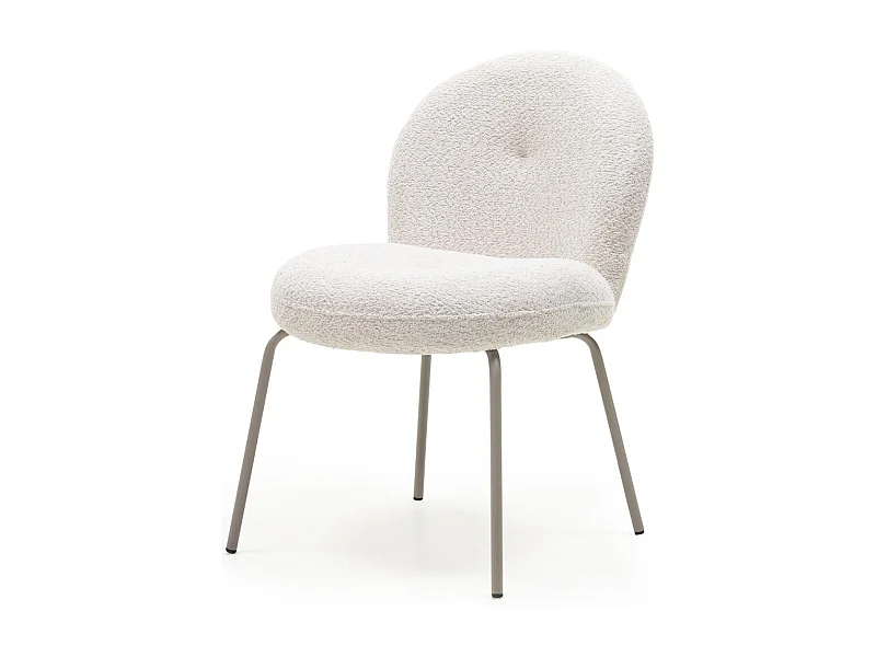 Gestoffeerde stoel 57x67x85 cm Licht beige Mirando