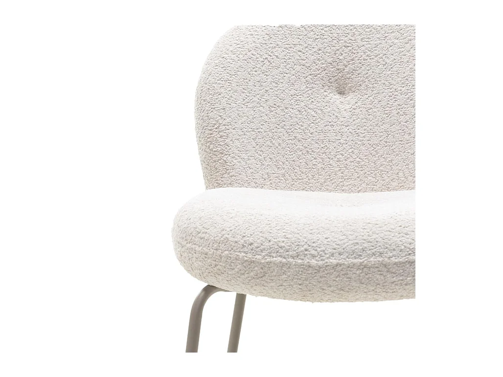 Gestoffeerde stoel 57x67x85 cm Licht beige Mirando