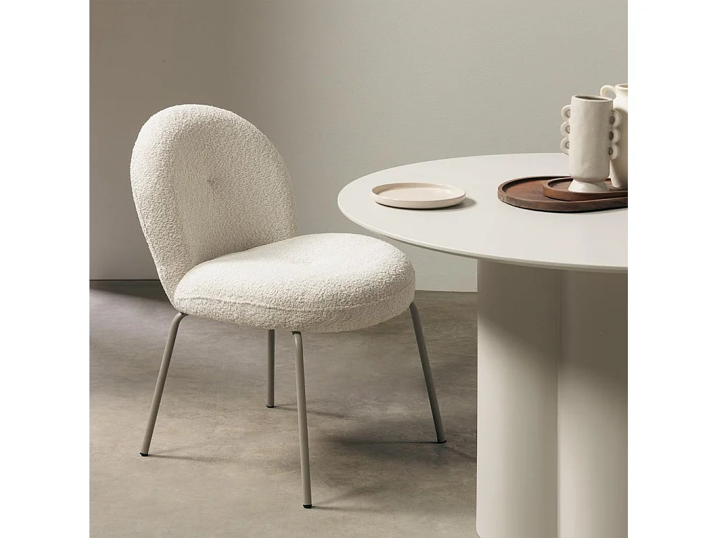 Polsterstuhl 57x67x85 cm Hellbeige Mirando