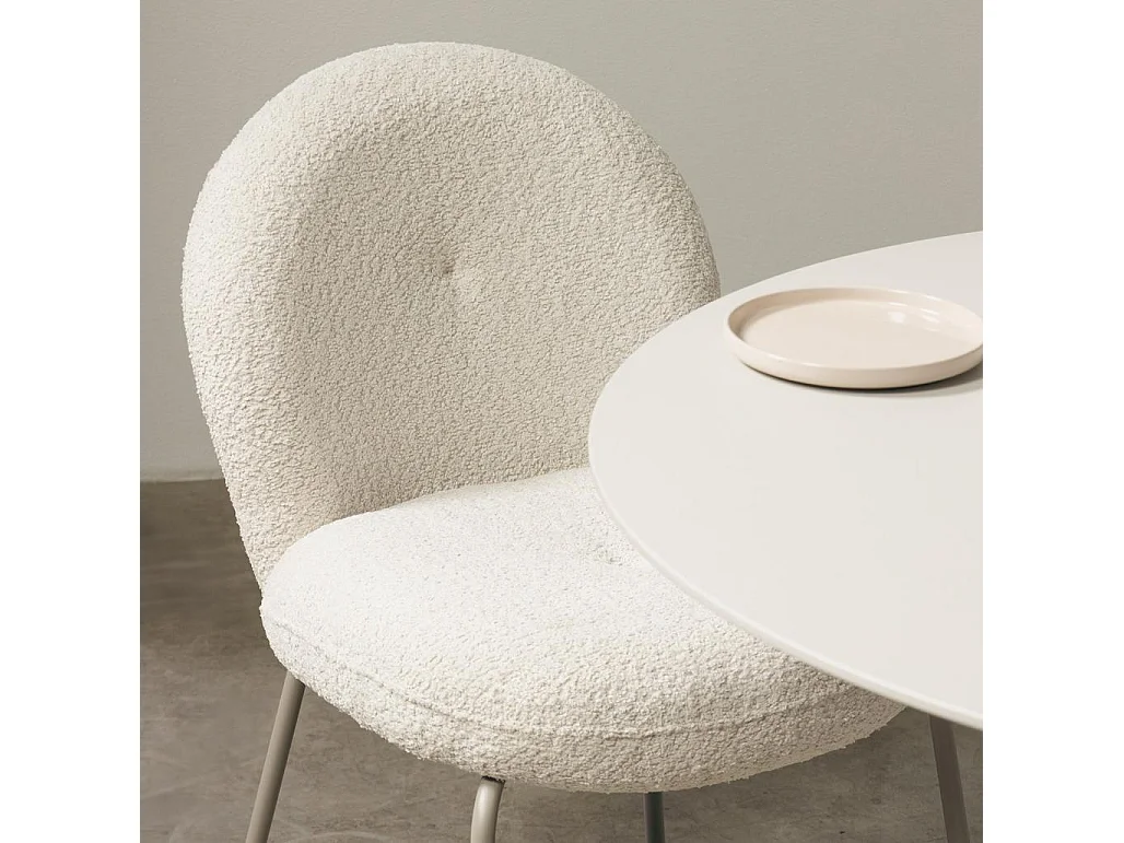 Polsterstuhl 57x67x85 cm Hellbeige Mirando