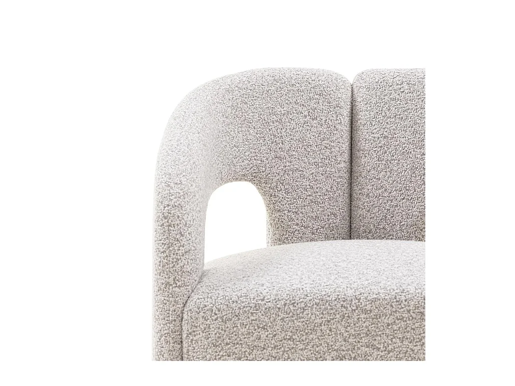 Fauteuil rembourré 62x56x77 cm Gris Joel