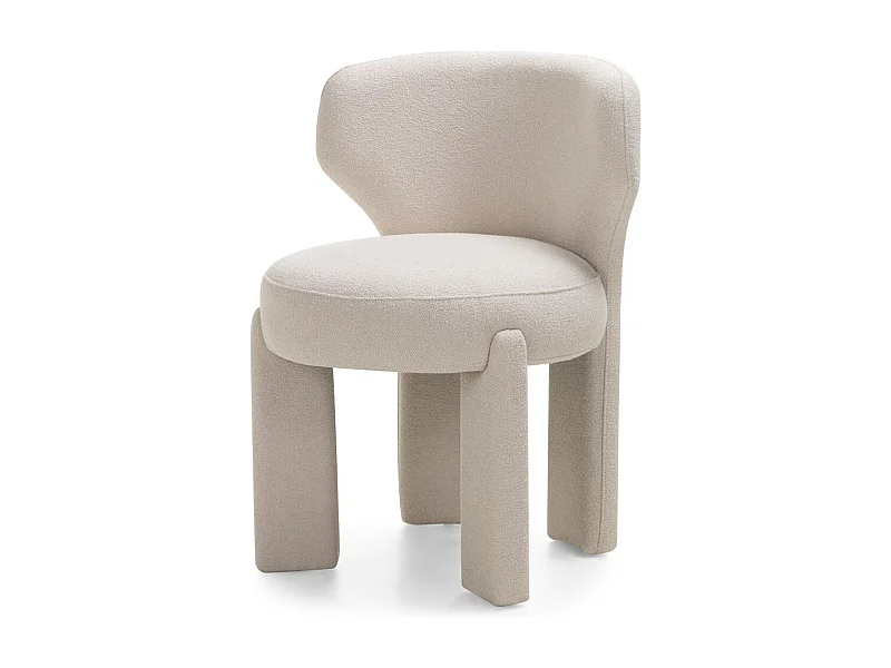 Poltrona imbottita 59x57x83 cm crema selen