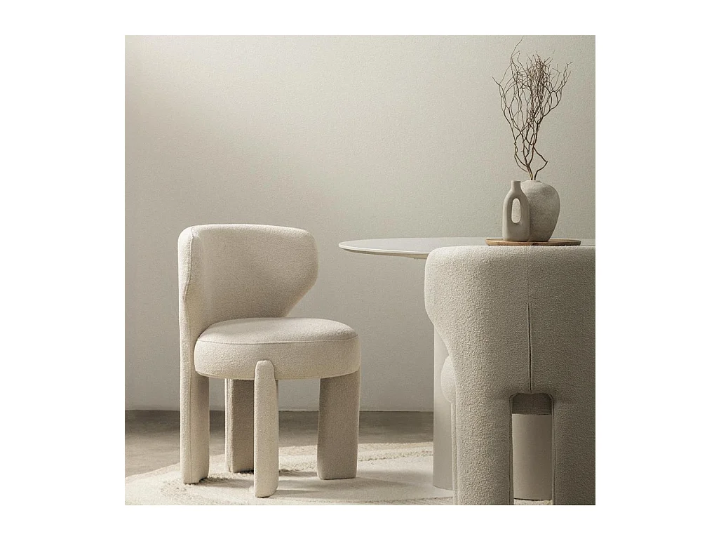 Poltrona imbottita 59x57x83 cm crema selen