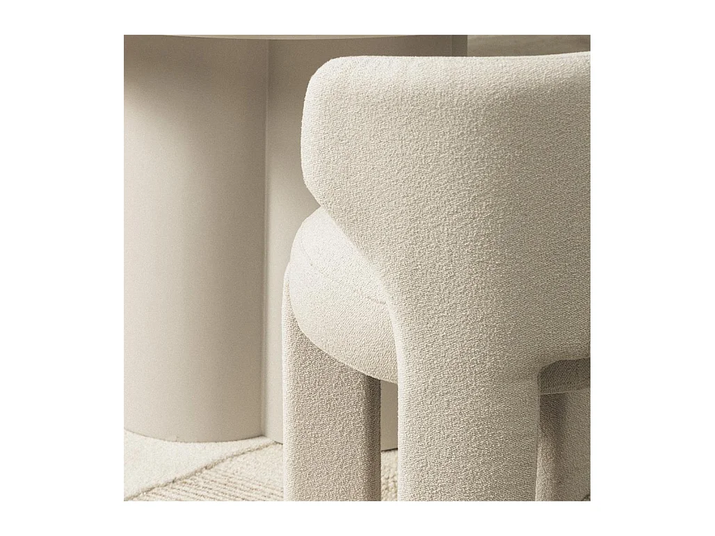 Poltrona imbottita 59x57x83 cm crema selen