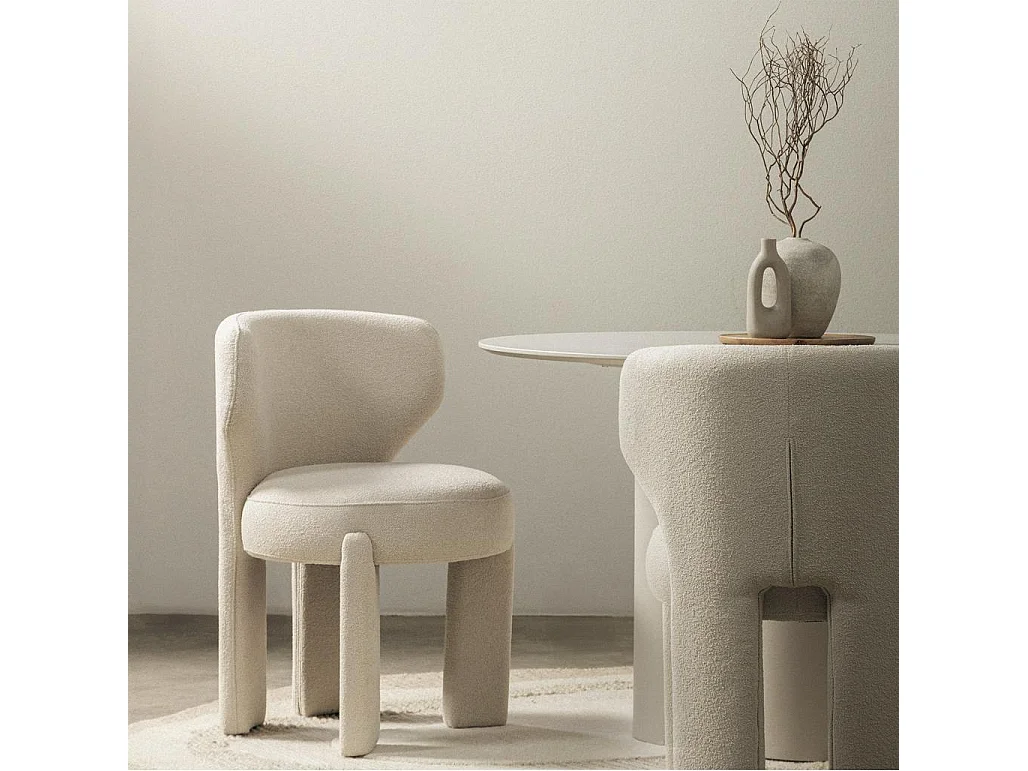 Polsterstuhl 59x57x83 cm creme Selen