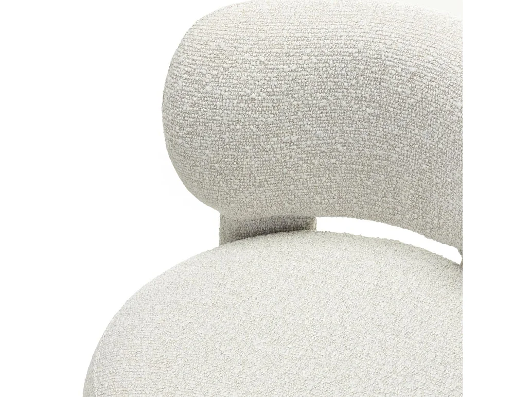 Gestoffeerde stoel 60x60x80 cm beige Samma