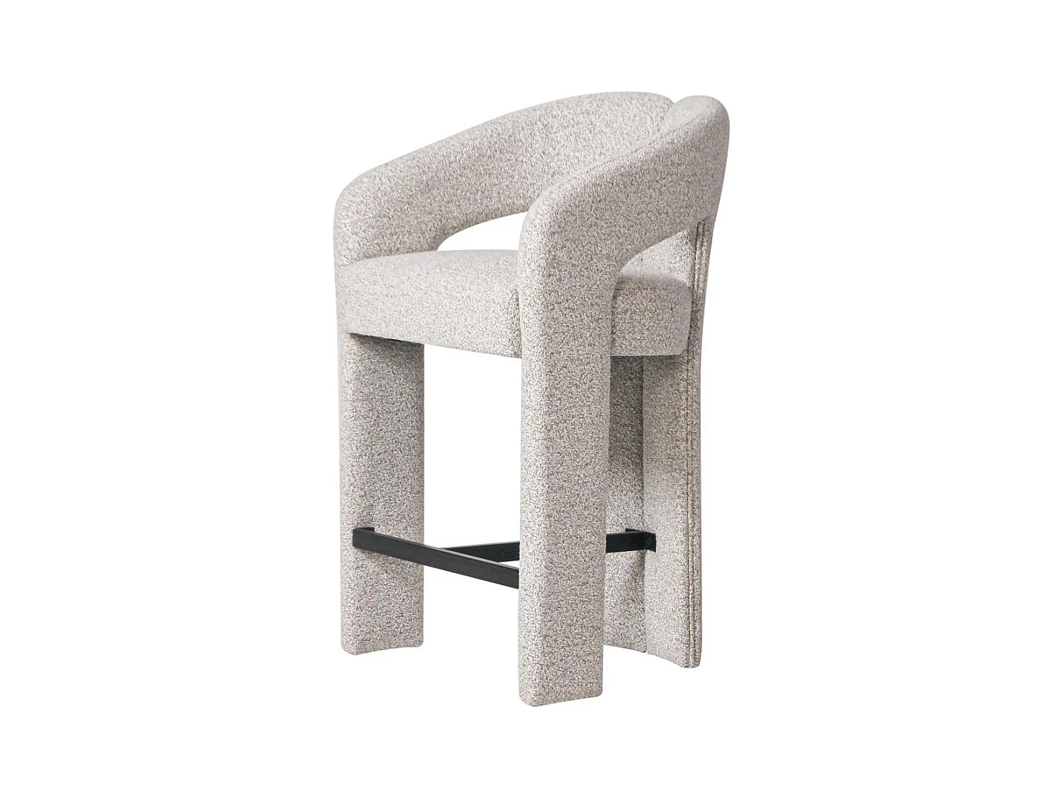 Gepolsterter Hocker 58x51x91 cm beige Joel