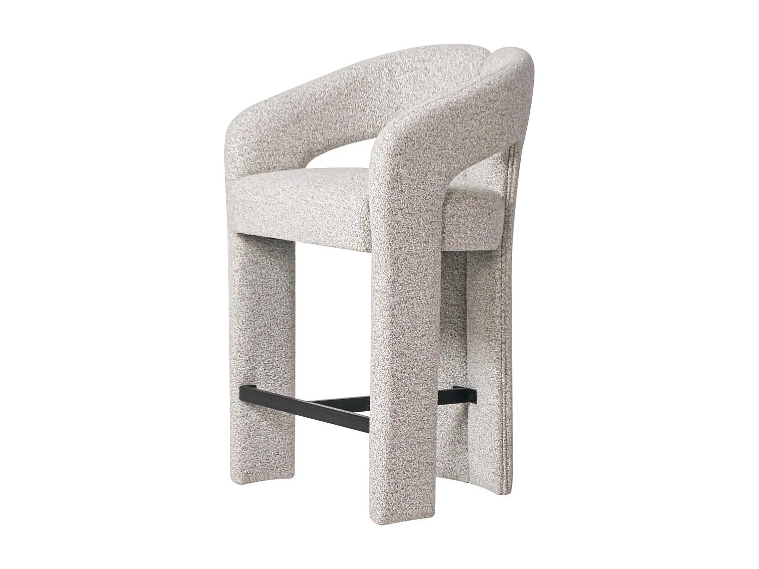 Gepolsterter Hocker 58x51x91 cm beige Joel