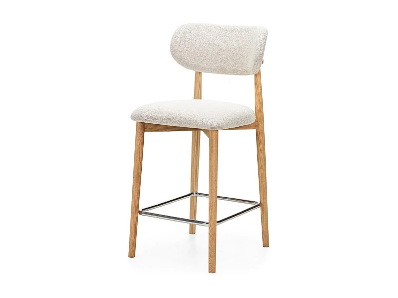 Banco de bar 47x51,5x96,5 cm creme Mia