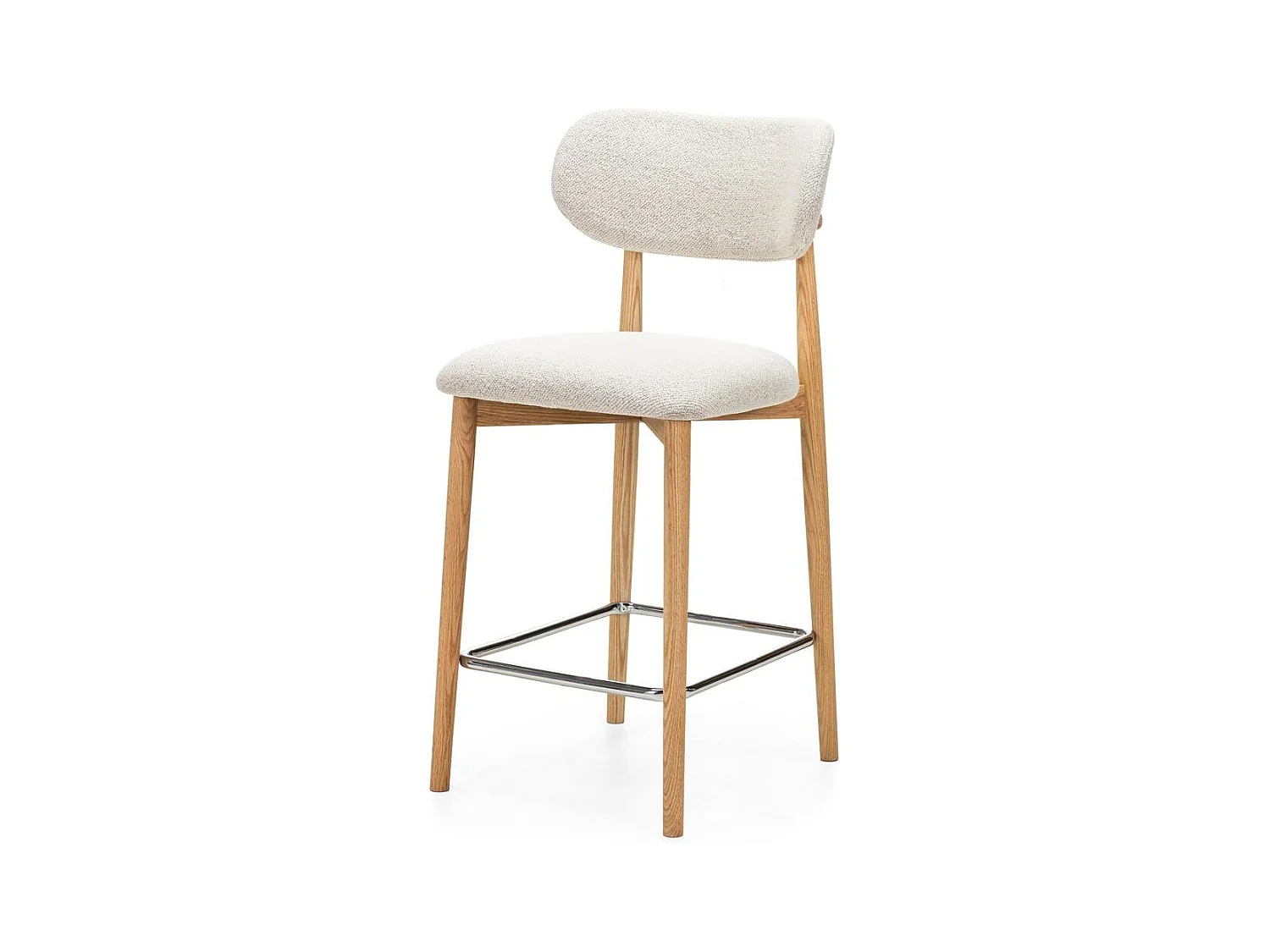 Tabouret de bar 47x51,5x96,5 cm crème Mia