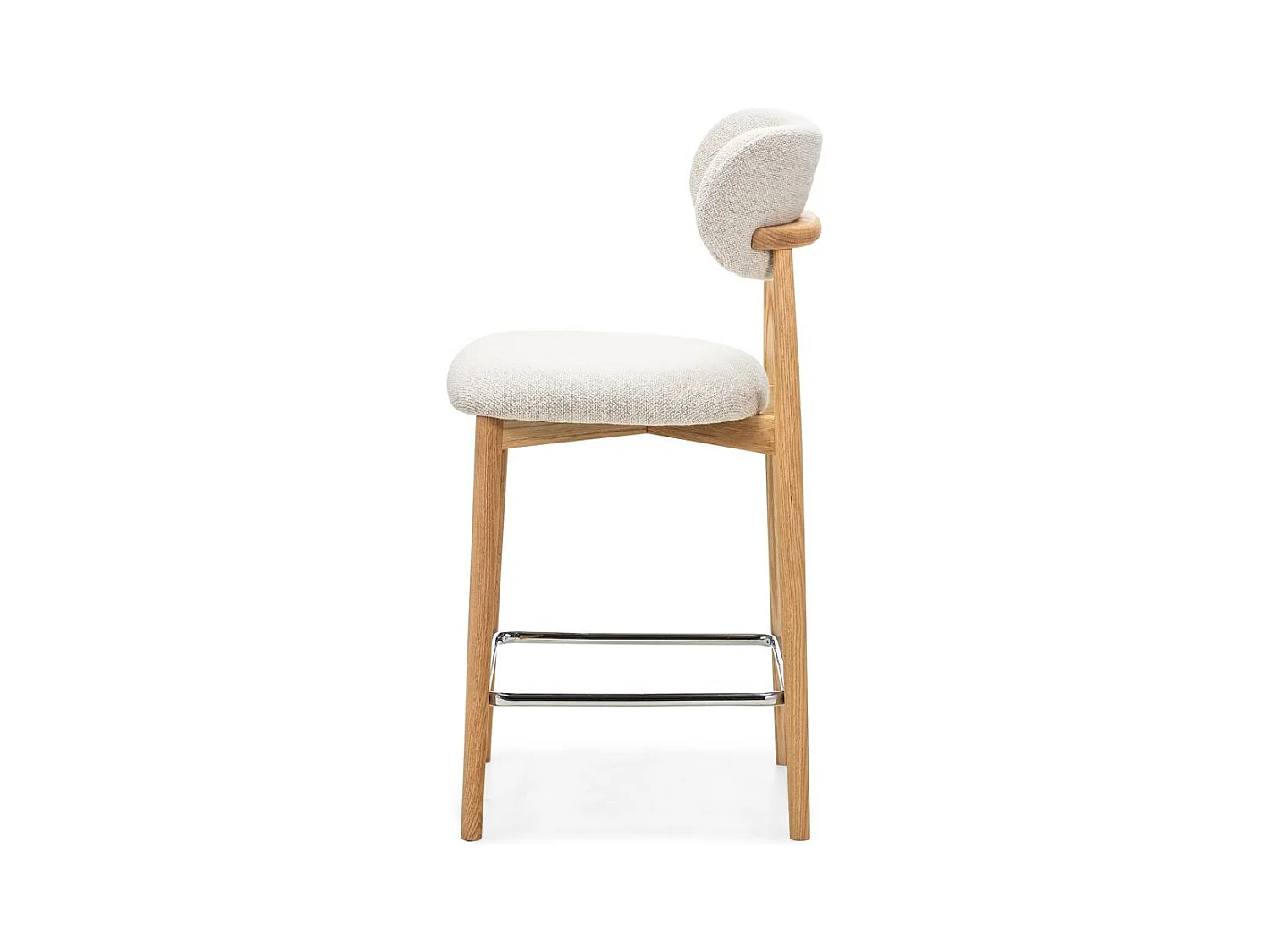 Tabouret de bar 47x51,5x96,5 cm crème Mia