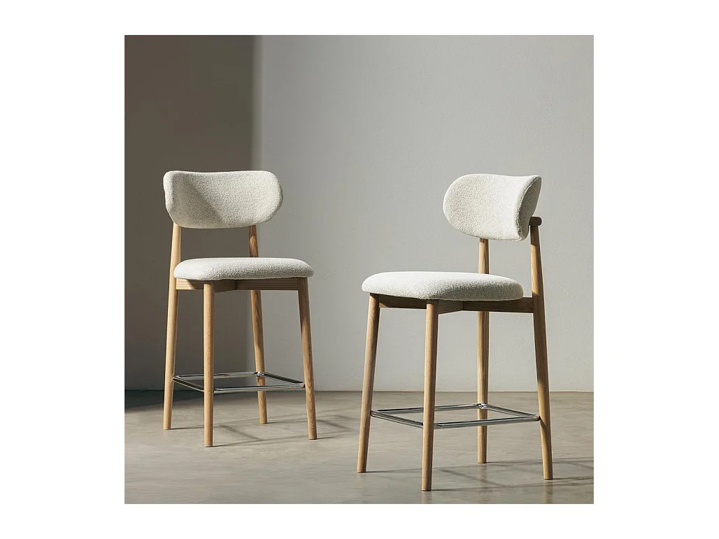 Barhocker 47x51,5x96,5 cm creme Mia