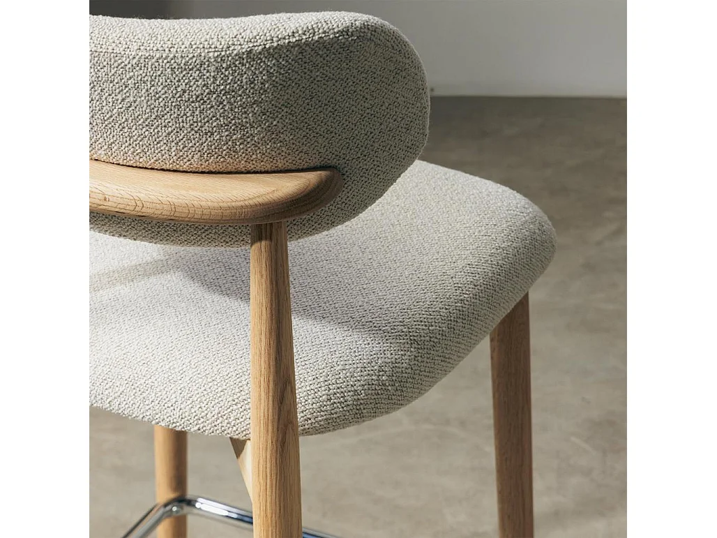 Barhocker 47x51,5x96,5 cm creme Mia