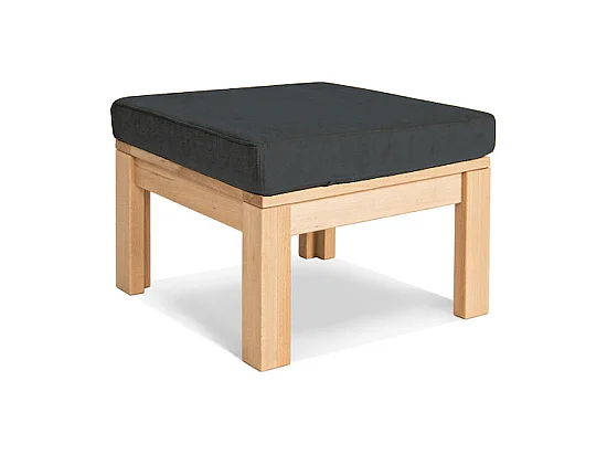 Pouf table 0.51x0.51x0.38 m graphite naturel Mexique